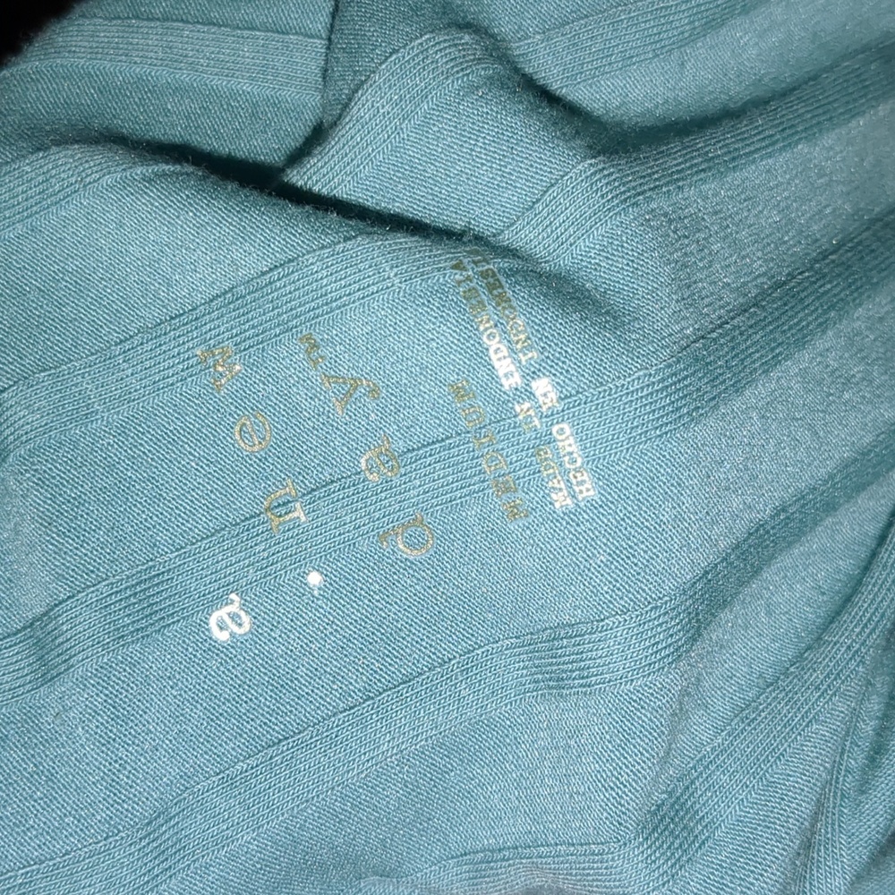 Teal Ribbed Long Sleeve Top - Picture 2 of 2